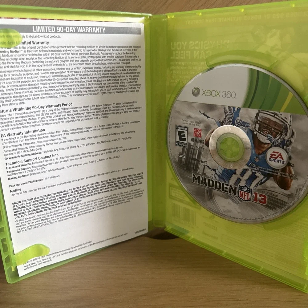 EA‎ Sports Madden NFL 13 ~ Bonus Edition (Microsoft Xbox 360, 2012)